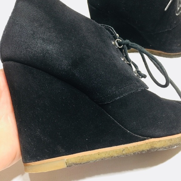 Steve Madden suede leather wedge ankle boots - Picture 2 of 6